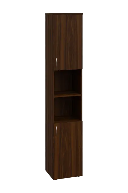 ENP 6 - 42DN kancelářská skříň, 2-dveřová/nika, pravá, 2150x400x400, ořech královský