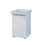 PP - 205 pult přebalovací s matrací, 1-dveřový, levý lamino - bílá, koženka bílá BA-1