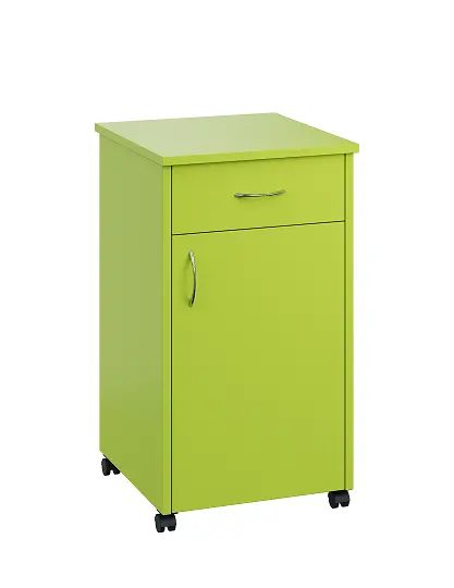 NSL - 14 HPL stolek noční k lůžku, pravostranný, lamino - jarní zeleň