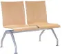 MONTE 2, dřevěná lavice do čekárny, 2-sedák, přírodní buk, kostra stříbrná