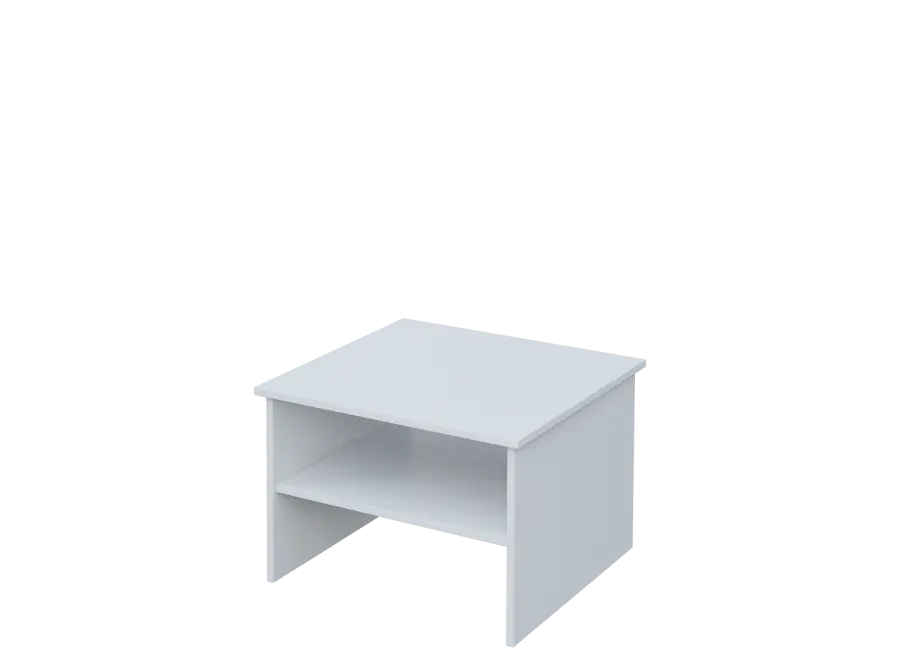 DANIEL - 1 stolek konferenční 65x65 cm, deska 18 mm lamino - bílá