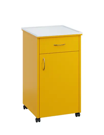 NSL - 14 PV stolek noční k lůžku, pravostranný, lamino - žlutá odio