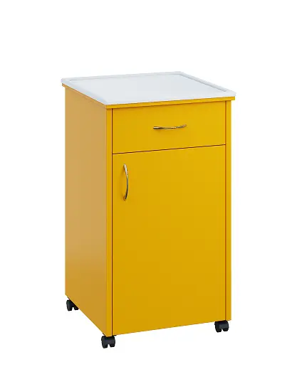 NSL - 14 PV stolek noční k lůžku, pravostranný, lamino - žlutá odio