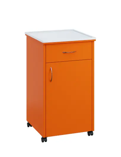 NSL - 14 PV stolek noční k lůžku, pravostranný, lamino - pomeranč