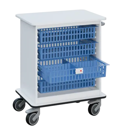 DEXTER 22 vozík boxový, otevřený, 880x750x520 mm, bílá