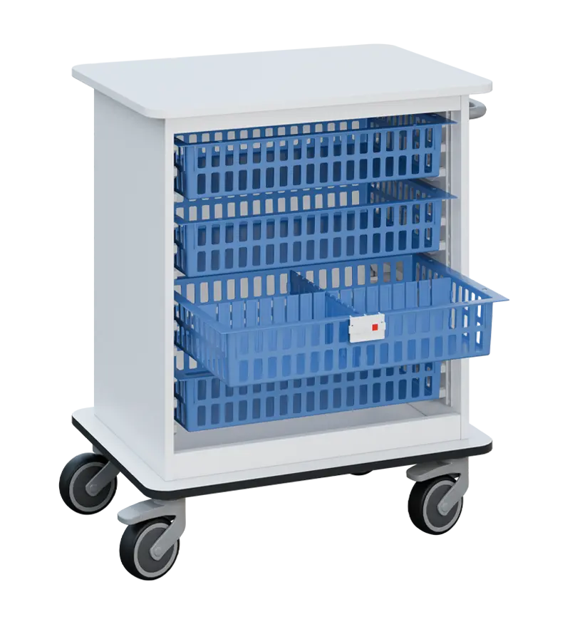 DEXTER 22 vozík boxový, otevřený, 880x750x520 mm, bílá