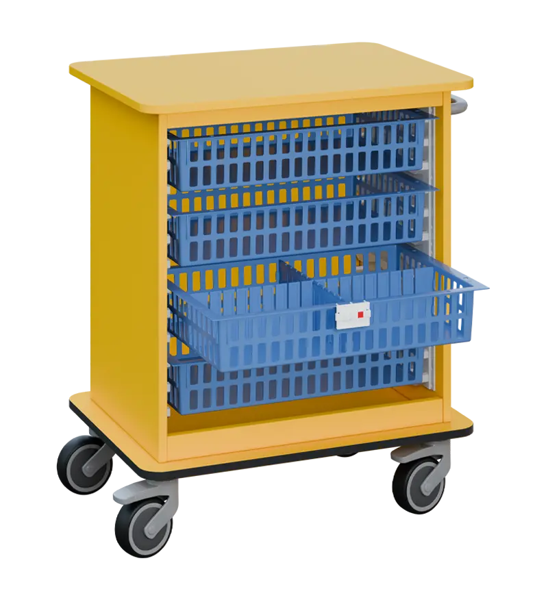 DEXTER 22 vozík boxový, otevřený, 880x750x520 mm, žlutá odio