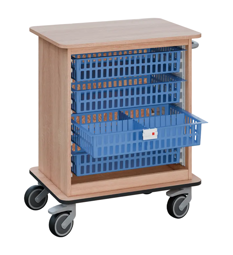 DEXTER 22 vozík boxový, otevřený, 880x750x520 mm, dub bardolino