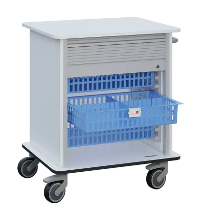 DEXTER 23 vozík boxový, roletový, nízký, 880x780x620 mm, bílá