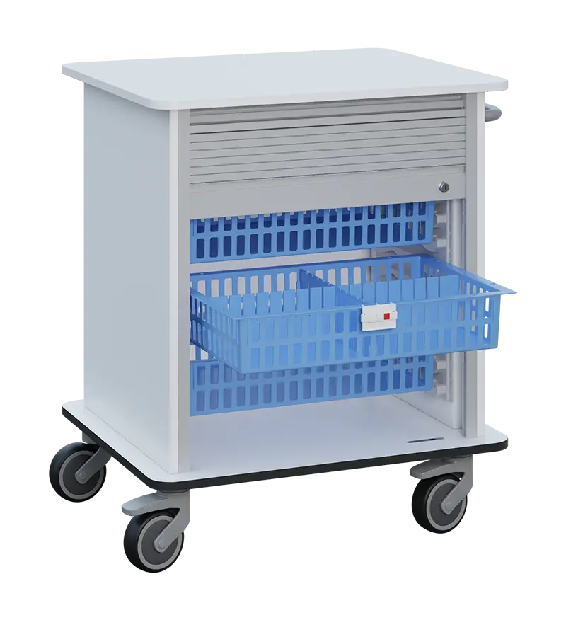 DEXTER 23 vozík boxový, roletový, nízký, 880x780x620 mm, bílá