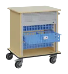 DEXTER 23 vozík boxový, roletový, nízký, 880x780x620 mm, bříza světlá