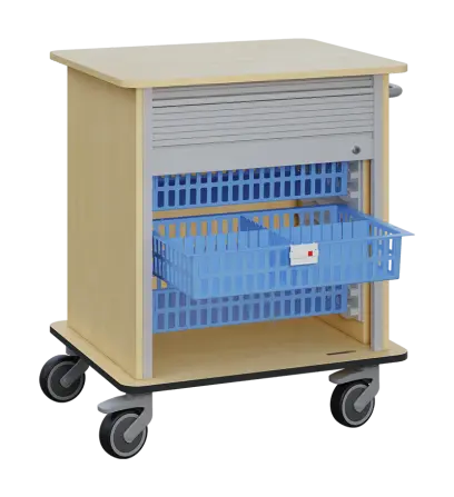 DEXTER 23 vozík boxový, roletový, nízký, 880x780x620 mm, bříza světlá