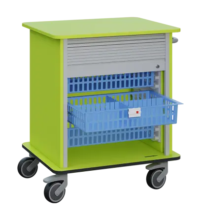 DEXTER 23 vozík boxový, roletový, nízký, 880x780x620 mm, jarní zeleň