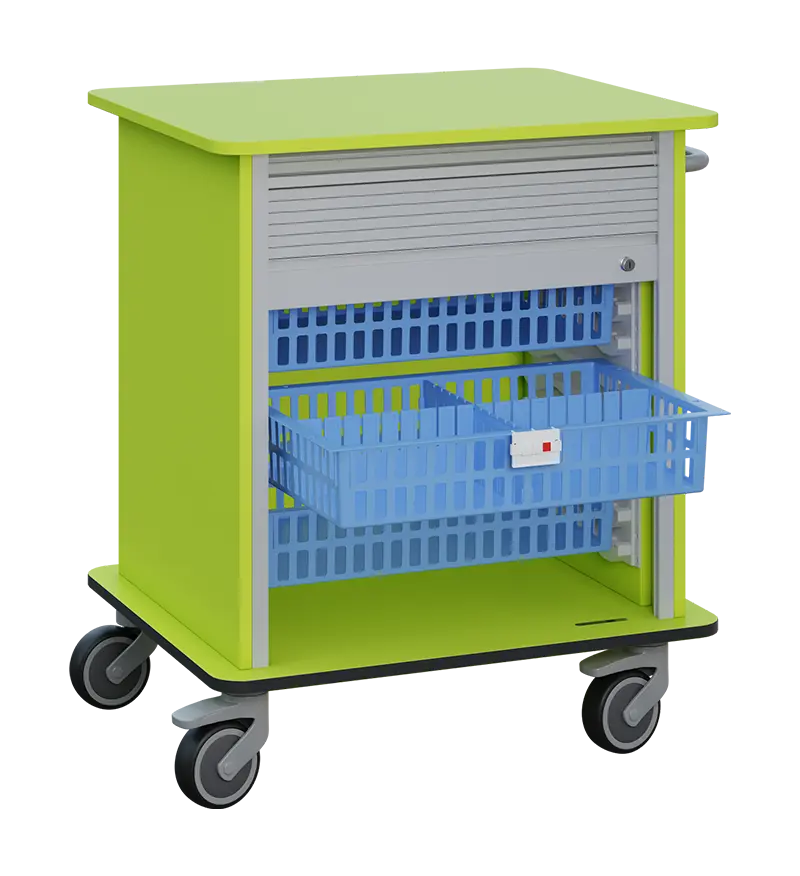 DEXTER 23 vozík boxový, roletový, nízký, 880x780x620 mm, jarní zeleň