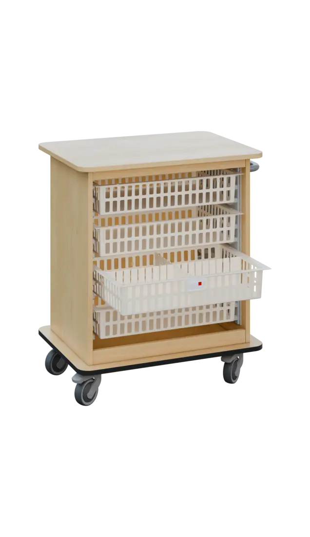 DEXTER 22 ABS vozík boxový, otevřený, 880x750x520 mm, javor horský