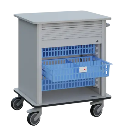 DEXTER 23 vozík boxový, roletový, nízký, 880x780x620 mm, šedá