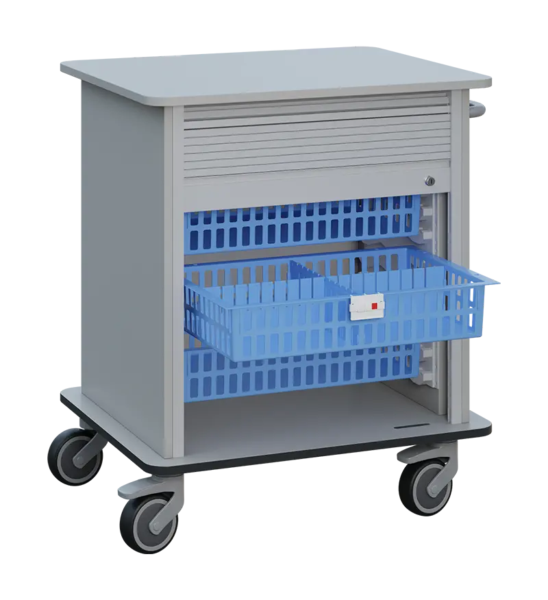 DEXTER 23 vozík boxový, roletový, nízký, 880x780x620 mm, šedá