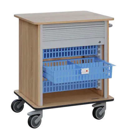 DEXTER 23 vozík boxový, roletový, nízký, 880x780x620 mm, dub bardolino