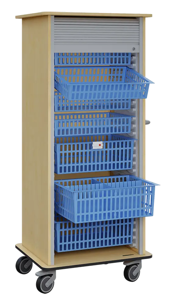 DEXTER 27 vozík boxový, roletový, 1780x780x620 mm, bříza světlá