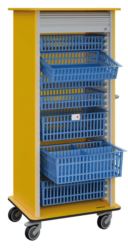 DEXTER 27 vozík boxový, roletový, 1780x780x620 mm, žlutá odio