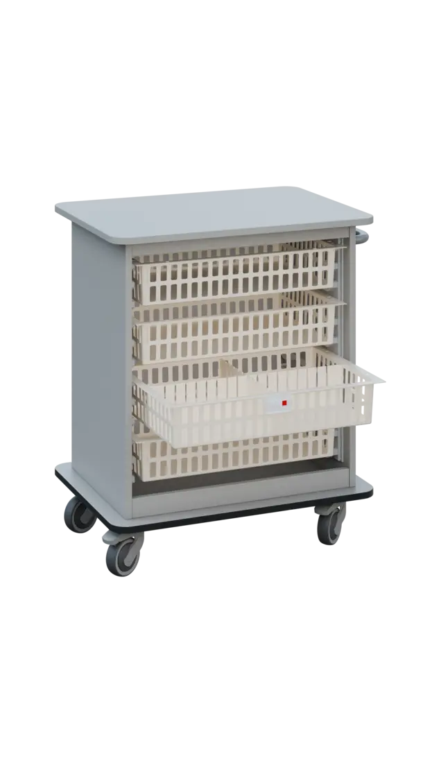 DEXTER 22 ABS vozík boxový, otevřený, 880x750x520 mm, šedá