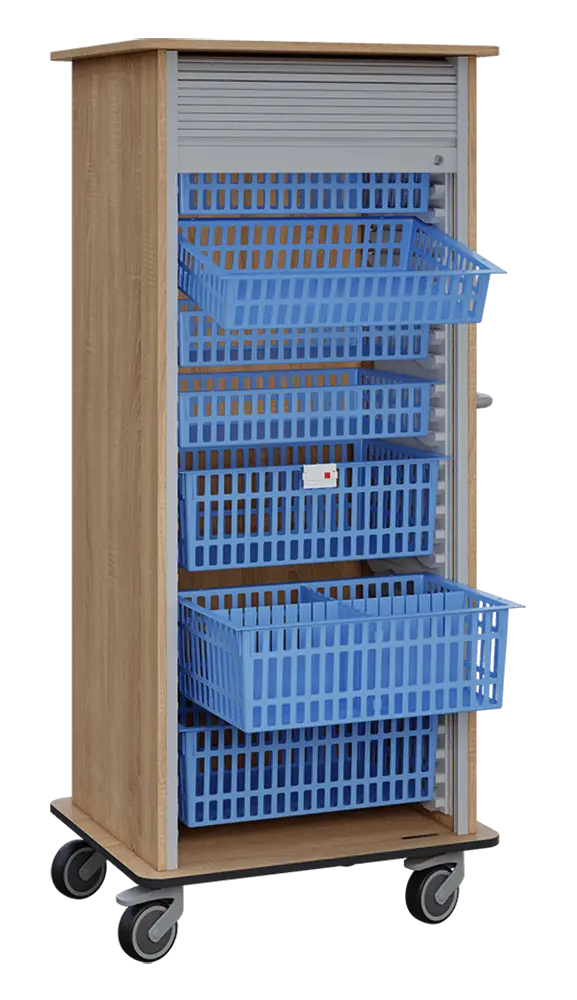 DEXTER 27 vozík boxový, roletový, 1780x780x620 mm, dub bardolino