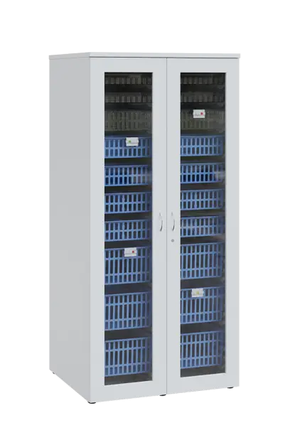MEDICAL S - 90 skříň léková boxová, 1950 x 900 x 735, prosklená, bílá