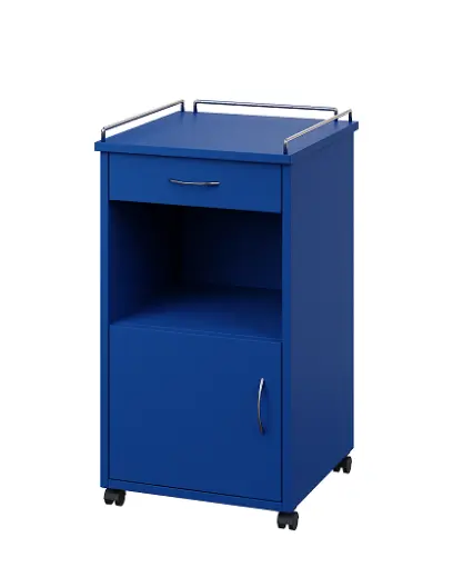 NSL - 17 KO stolek noční k lůžku, levostranný, lamino - královská modř