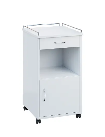 NSL - 17 KO stolek noční k lůžku, pravostranný, lamino - bílá