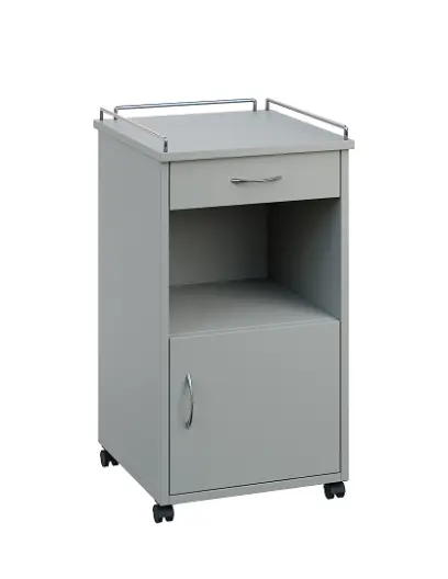 NSL - 17 KO stolek noční k lůžku, pravostranný, lamino - šedá