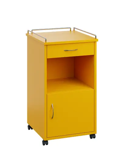 NSL - 17 KO stolek noční k lůžku, pravostranný, lamino - žlutá odio