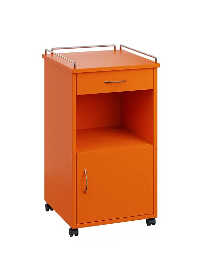 NSL - 17 KO stolek noční k lůžku, pravostranný, lamino - pomeranč