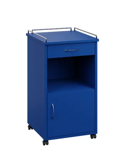 NSL - 17 KO stolek noční k lůžku, pravostranný, lamino - královská modř