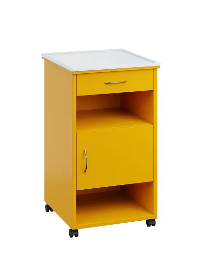 NSL - 16 PV stolek noční k lůžku, pravostranný, lamino - žlutá odio