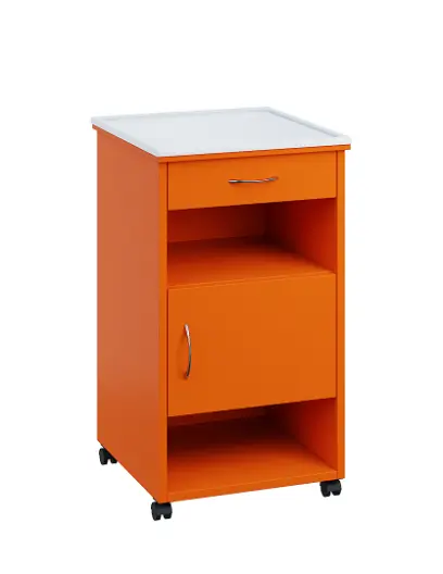 NSL - 16 PV stolek noční k lůžku, pravostranný, lamino - pomeranč