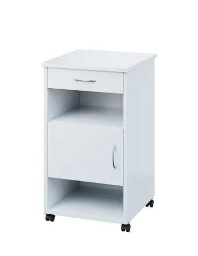 NSL - 16 HPL stolek noční k lůžku, levostranný, lamino - bílá