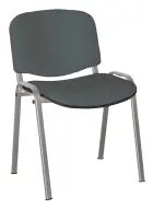 ALTAMIRA židle konferenční, kostra stříbrná, látka SUE 24 tmavě šedá
