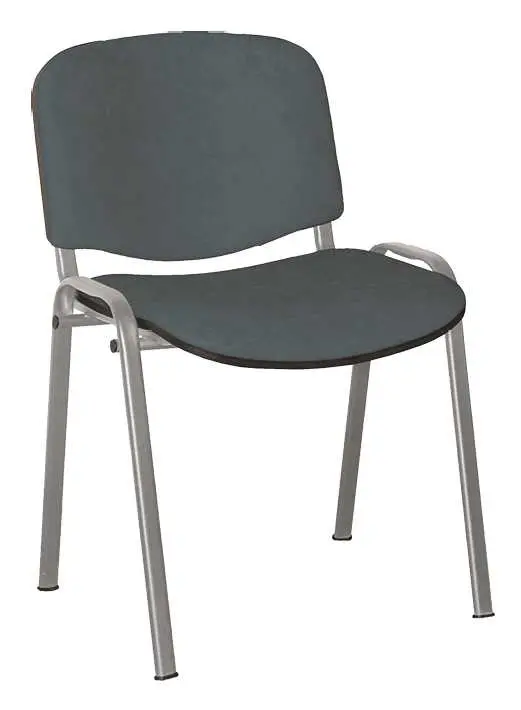 ALTAMIRA židle konferenční, kostra stříbrná, látka SUE 24 tmavě šedá