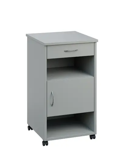 NSL - 16 HPL stolek noční k lůžku, pravostranný, lamino - šedá