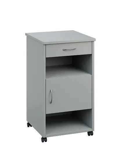 NSL - 16 HPL stolek noční k lůžku, pravostranný, lamino - šedá