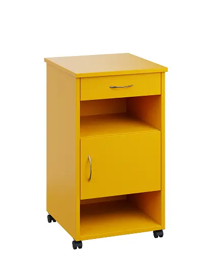 NSL - 16 HPL stolek noční k lůžku, pravostranný, lamino - žlutá odio