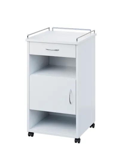 NSL - 16 KO stolek noční k lůžku, levostranný, lamino - bílá