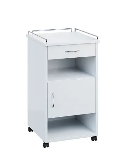 NSL - 16 KO stolek noční k lůžku, pravostranný, lamino - bílá