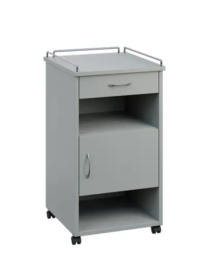 NSL - 16 KO stolek noční k lůžku, pravostranný, lamino - šedá