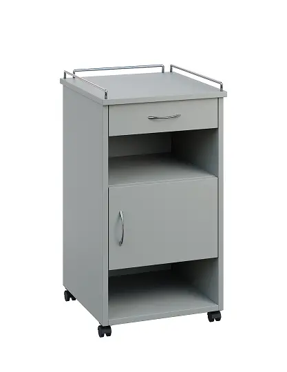 NSL - 16 KO stolek noční k lůžku, pravostranný, lamino - šedá