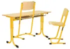 ARTUR 2, lavice 2-místná, velikost 2 - 6, koš RAL 1028 - žlutá