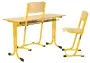 ARTUR 2, lavice 2-místná, velikost 2 - 6, koš RAL 1028 - žlutá