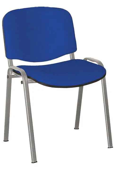 ALTAMIRA židle konferenční, kostra stříbrná, látka SUE 7 modrá