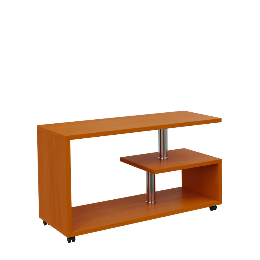 NORBERT-1 stolek konferenční na otočných kolečkách, 25 mm lamino - třešeň šumavská