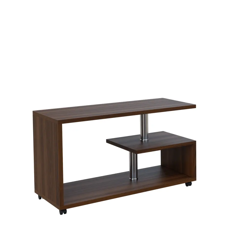 NORBERT-1 stolek konferenční na otočných kolečkách, 25 mm lamino - ořech královský